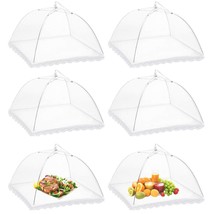 6 Pack Food Covers 17 Inch Pop-Up Encrypted Mesh Plate Serving Tents, Fine Net S - £22.44 GBP