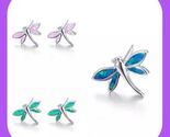 New Beautiful MINI Opal Dragonfly Dainty Stud EarringsPerfect Gift  - $5.00