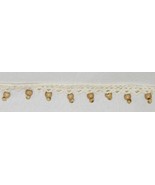 Natural Crochet Trim with Wooden Beads Sold by the Yard (M217.31) - $4.14 CAD