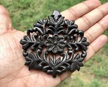 Ebony Wooden Flower Carved Handmade Pendant, 75mm Wide, D 1-
show origin... - $35.74