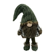 Dark Green and Plaid Fabric Gnome - $95.49
