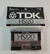 TDK HS120 Blank 8mm Sealed Blank Video Cassette Tape New - £9.48 GBP