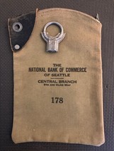 Vintage National Bank of Commerce of Seattle Canvas Deposit Bag w/Lock(n... - $512.59 MXN