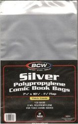 BCW Supplies Thick Silver Comic Bags (100 Count Pack)