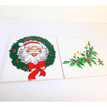 Vintage Jasco Christmas Trivets Tiles Holiday Set of 2 - $6.43