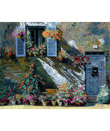 Framed canvas art print giclée Tuscany Italy Flower pot garden home wind... - $60.17 CAD