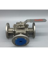 Flow-Tek MPF150 3-Way Ball Valve, Multi Port Flanged 1&quot;  - $482.95 CAD