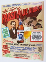 VINTAGE Saga of Pabst Blue Ribbon Beer 17x22 Folded Poster - £39.34 GBP