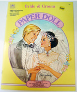 BRIDE &amp; GROOM Vintage 1988 Golden Paper Doll Book NOS - £9.50 GBP