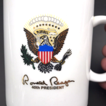 Ronald Reagan 40th President USA American White Mug w/ Presidential Seal 4&quot; Tall - £6.14 GBP