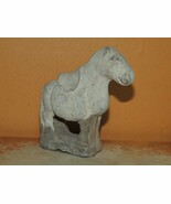 Chinese Mud War Horse 3.5" Mudman Han Style warhorse Mud Man figure whit... - $134.99