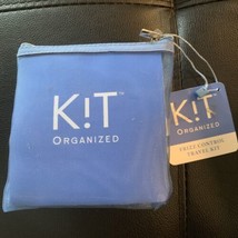 NEW Kit Organized Frizz Control Travel Kit zippered bag w/ navy satin p/... - £11.96 GBP