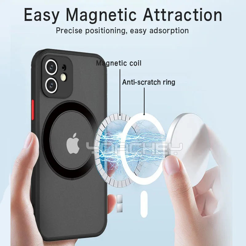 Sporting Luxury Magnetic For A Wireless Charge Phone Case For A 13 14 12 11 Pro  - £23.82 GBP