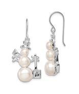 Sterling Silver Cultured Freshwater Pearl Snowman Earrings  - $217.87 CAD