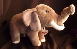 Trudi Bussi Gray Elephant Push Stuffed Animal 13" - £19.18 GBP