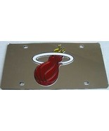 MIAMI HEAT NBA BASKETBALL LOGO MIRROR  LASER  LICENSE PLATE - £39.95 GBP