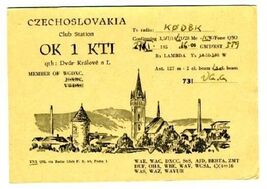 1950's QSL Praha Czechoslovakia OK1KTI Prague - $8.91