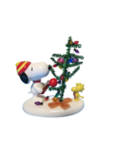 Peanuts Dept 56 Snoopy Ceramic Christmas Ornament Snoopy Singing Carols - £15.79 GBP