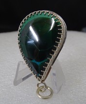 Handmade Chatoyant Malachite Pendant In Sterling Silver, Sterling Silver Chain - £131.86 GBP
