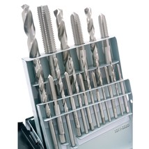 M2.5-M12 High Speed Steel Tap And Drill Combo Set, 18 Pcs., Hhip 1011-0020 - £66.18 GBP