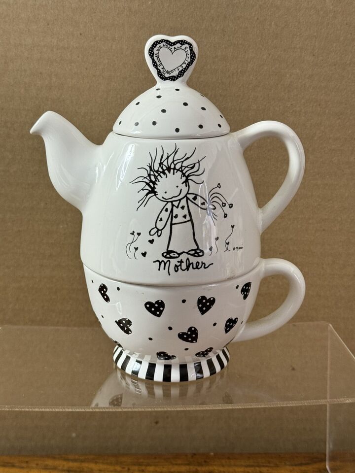 Enesco Marci Tea for One Teapot Children of The Inner Light Mother - £11.93 GBP