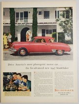 1946 Print Ad Studebaker Commander Regal Deluxe Red 5 Passenger Coupe - £12.33 GBP
