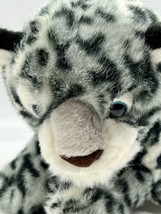 Aurora Snow Leopard Plush 8 inch Spotted Stuffed Animal White Black - £17.17 GBP