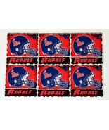 &quot;Ole Miss Rebels Helmet&quot; Ceramic Coasters with Cork Bottom Set of 6 - £12.50 GBP