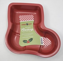 Nordic Ware Holiday Christmas Stocking Non Stick Baking Cake Pan Bakeware - $16.82