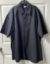 Rothco Short Sleeved Button Work Shirt Mens Xtra Large Black Pockets NWOT - $19.79