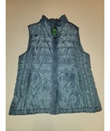 DIP Women&#39;s Outdoor Size Medium Full Zip Down  Puffe Light Blue Vest - $23.33 CAD
