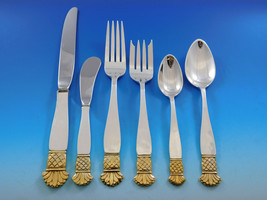 Grenada Gold Old Newbury Crafters Sterling Silver Flatware Set Service 67 pc Din - £13,928.54 GBP