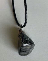 Black Striped Sardonyx Pendant Necklace Crystal Healing Jewelry Adjustab... - £7.98 GBP