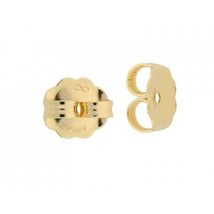6 mm  18K Gold Friction Push Earring Back , Fits 0.66-.91mm Post - £22.68 GBP