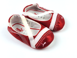 PUMA Size 3 Baby Girl Sneakers Lightweight Fashion Cute Slip On Red - NEW - £11.69 GBP
