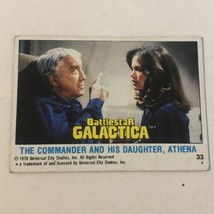 BattleStar Galactica Trading Card 1978 Vintage #33 Lorne Greene - $1.97