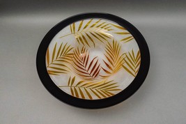 Steven Correia Monumental Etched Palm Leaves Art Glass Bowl 2006 Limited Edition - £2,254.42 GBP