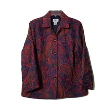 BFA Classics Button Up Collared Blazer Jacket ~ Sz PL ~ Long Sleeve ~ Lined - $17.09
