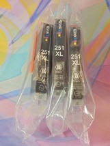 Lot of 3 EZInk 251 XL Black Ink Cartridges, New - $4.99