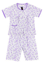 Women&#39;s Floral Cotton Blend 2 Piece Sleepwear Button Up Capri Pajama Set... - $368.69 MXN