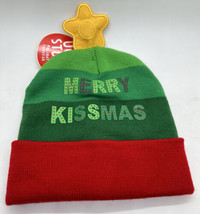Ugly Stuff Holiday Christmas Hat LED LIGHTS in Star “Merry Kissmas” NWT - £21.33 GBP