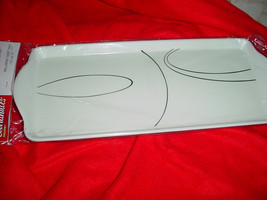 Corelle Simple Lines Tidbit Serving Tray Brand New In Package Free Usa Shipping - £18.66 GBP