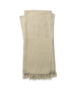Ellen DeGeneres Blanket By Loloi Brody Ivory Heavy Linen Cotton Blend Throw - $49.39