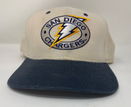 Vintage San Diego Chargers New Era Snapback Hat Cap Made In Usa Bolt Circle - £187.20 GBP
