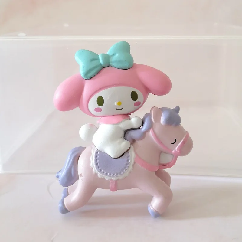Play Cinnamoroll Anime Figure Sanrio Unicorn DIY Cake Decorative Accessories Hom - £22.91 GBP