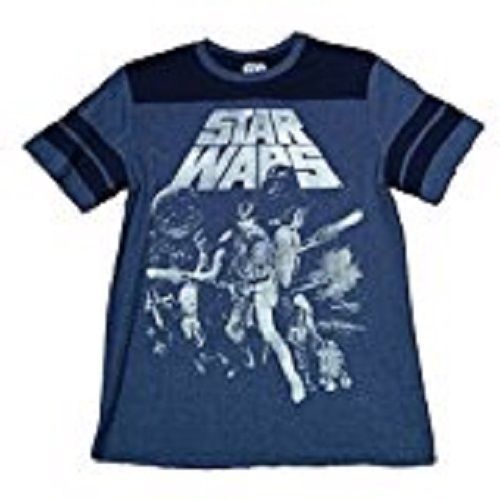 Primary image for Star Wars Retro 1977 Movie Cast Princess Leia Men's Navy Graphic T-Shirt NEW