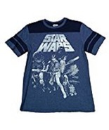 Star Wars Retro 1977 Movie Cast Princess Leia Men&#39;s Navy Graphic T-Shirt... - £9.23 GBP