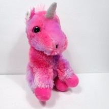 Spark Create Imagine Pink Unicorn Glitter Eyes Rainbow Stuffed Animal Plush 12&quot; - £17.12 GBP