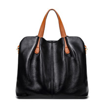 100% Genuine Leather Fashion Women Handbag Casual Tote Large Capacity Elegant La - £97.37 GBP