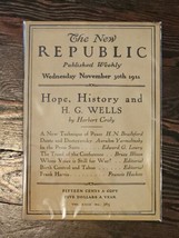 The New Republic Published Weekly, Wednesday November 30th 1921 Vol XXIX... - £31.06 GBP